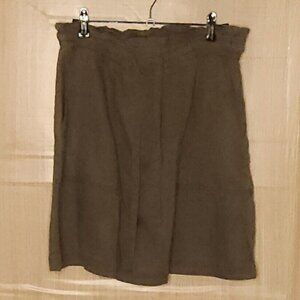 H&M Army Green Lyocel Silky Mini Skirt